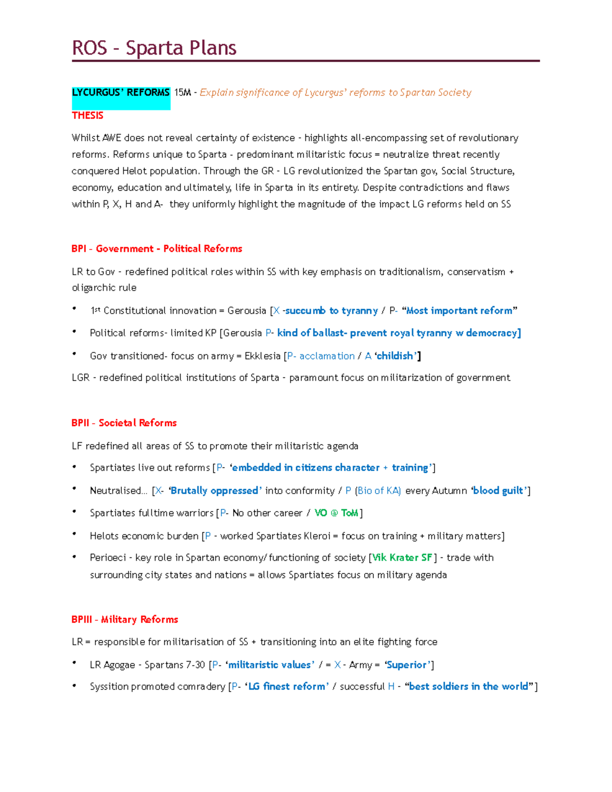 Sparta Plans for short answers + extended responses - ROS – Sparta ...