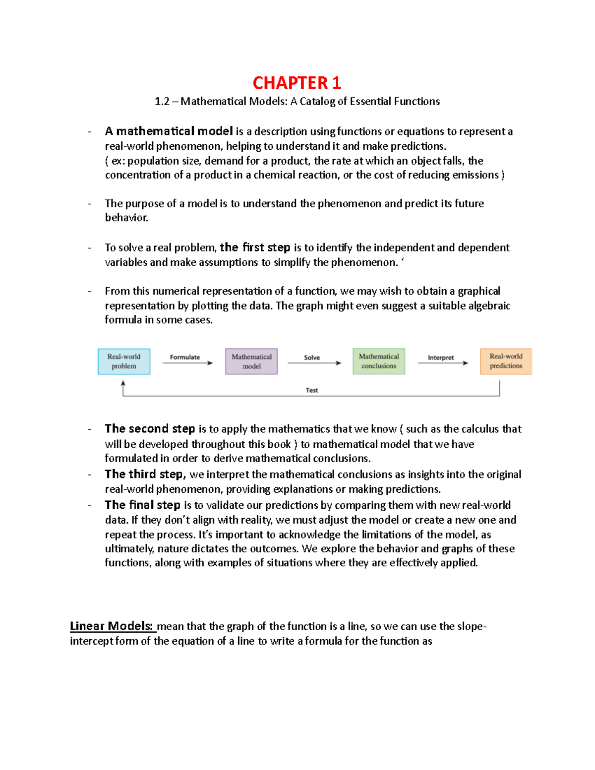 Chapter 1.2 - Mathematical Models^.^ - CHAPTER 1 1 – Mathema,cal Models ...