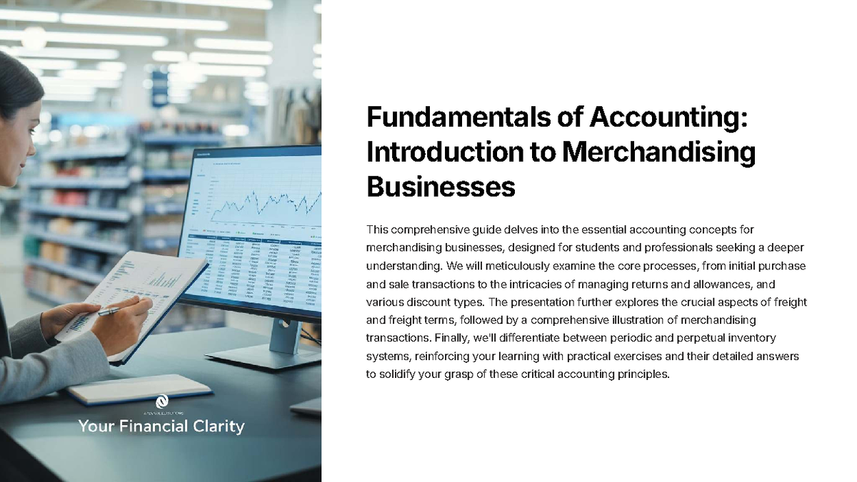 Fundamentals of Accounting: Merchandising Inventory Systems ...
