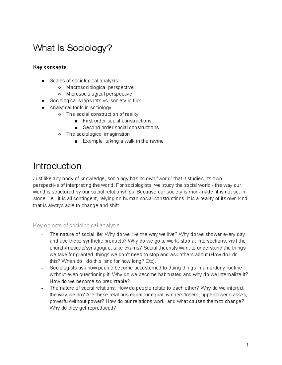 Sociology 101: Key Concepts and Analytical Tools in Social Analysis ...