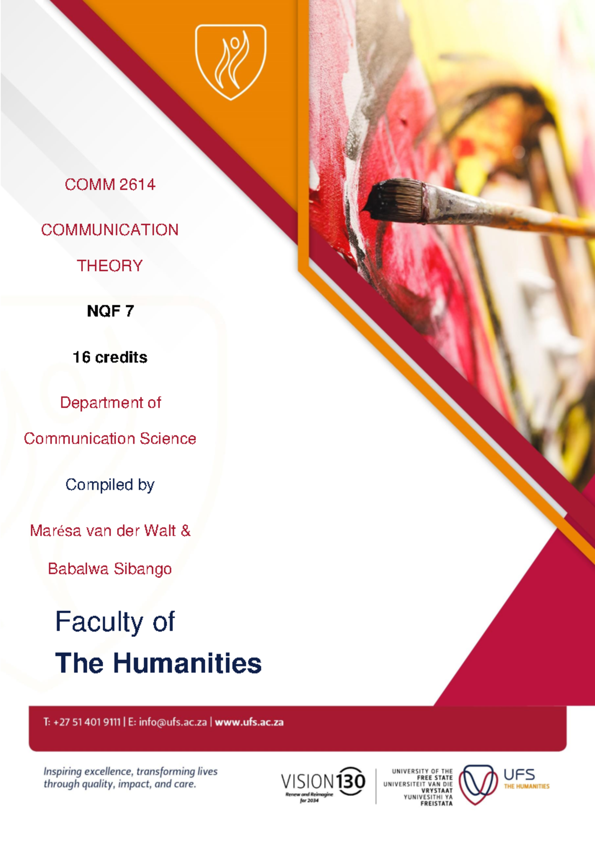 COMM 2614 Communication Theory Study Guide 2025 - Final Version - Studocu