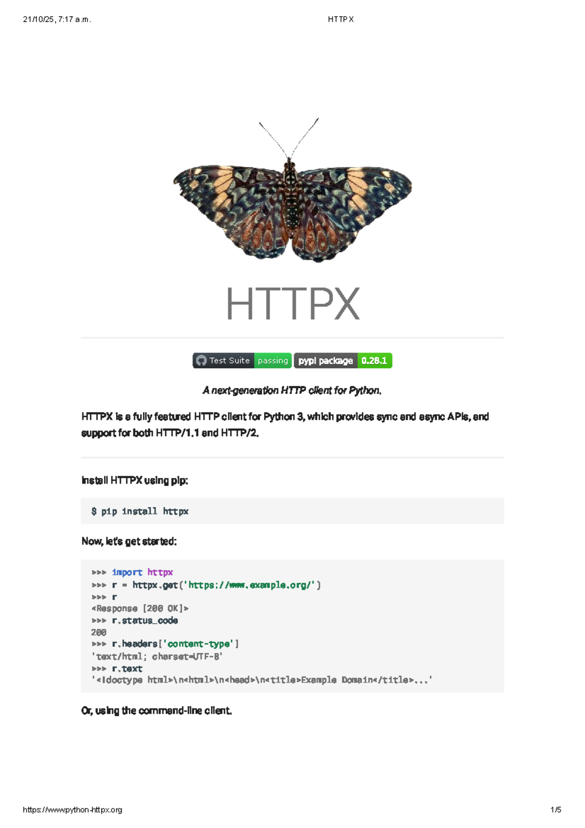 HTTPX Test Suite Overview and Installation Guide - Studocu