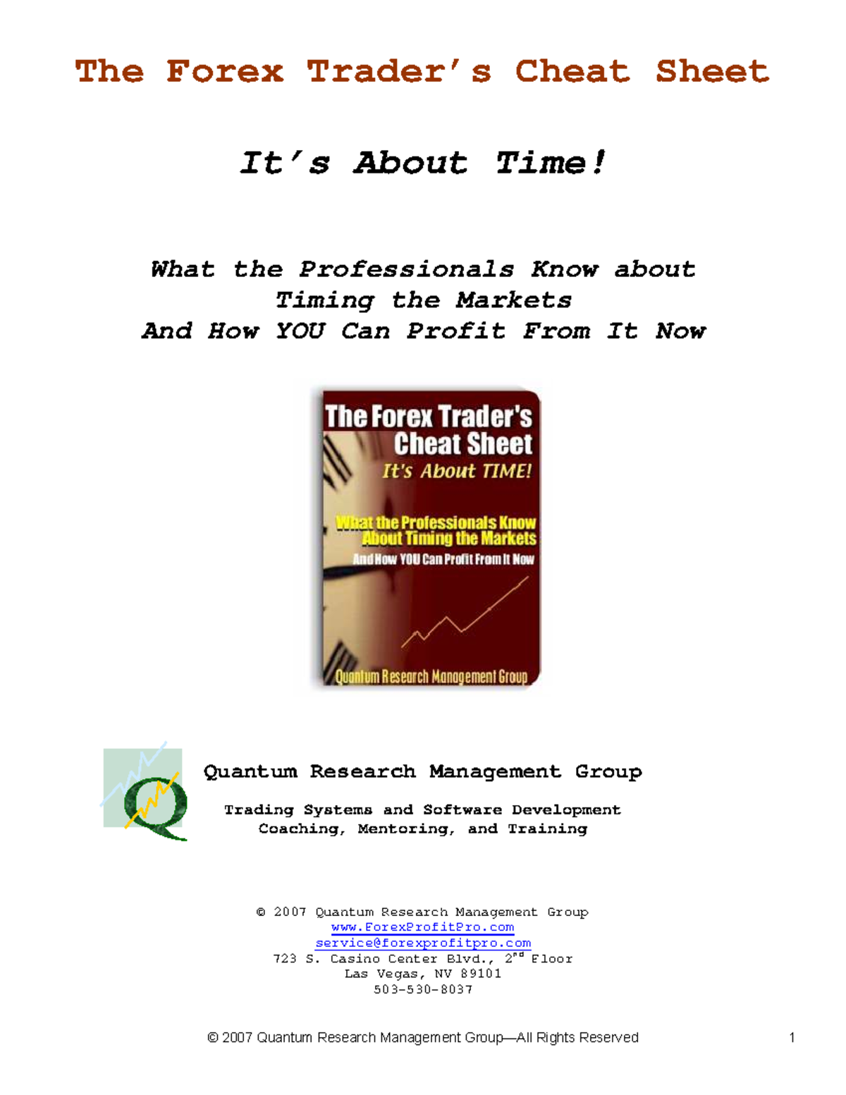 Forex Traders Cheat Sheet: Timing Strategies for Profitable Trading ...