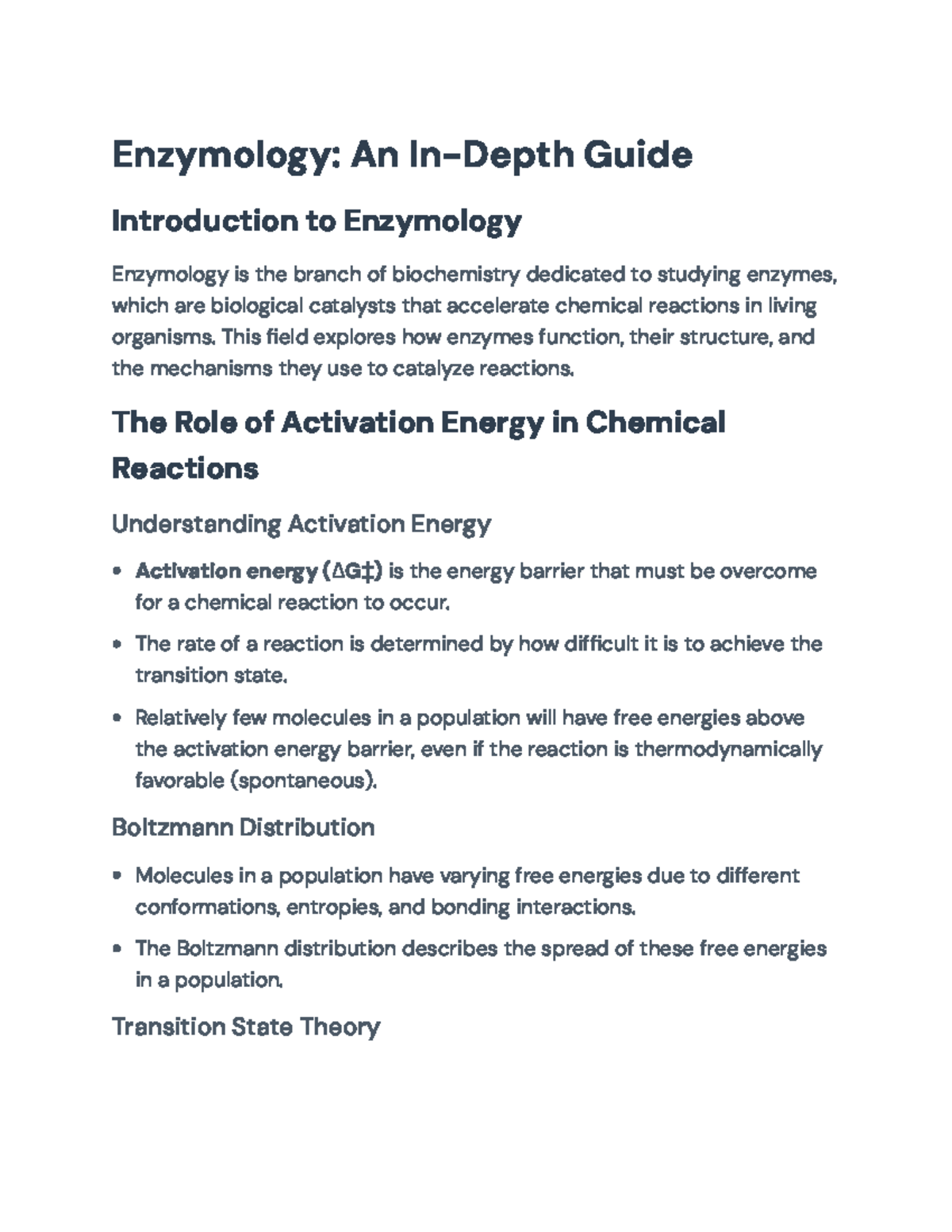 Enzymology 101: Advanced Insights on Catalysis & Activation Energy ...