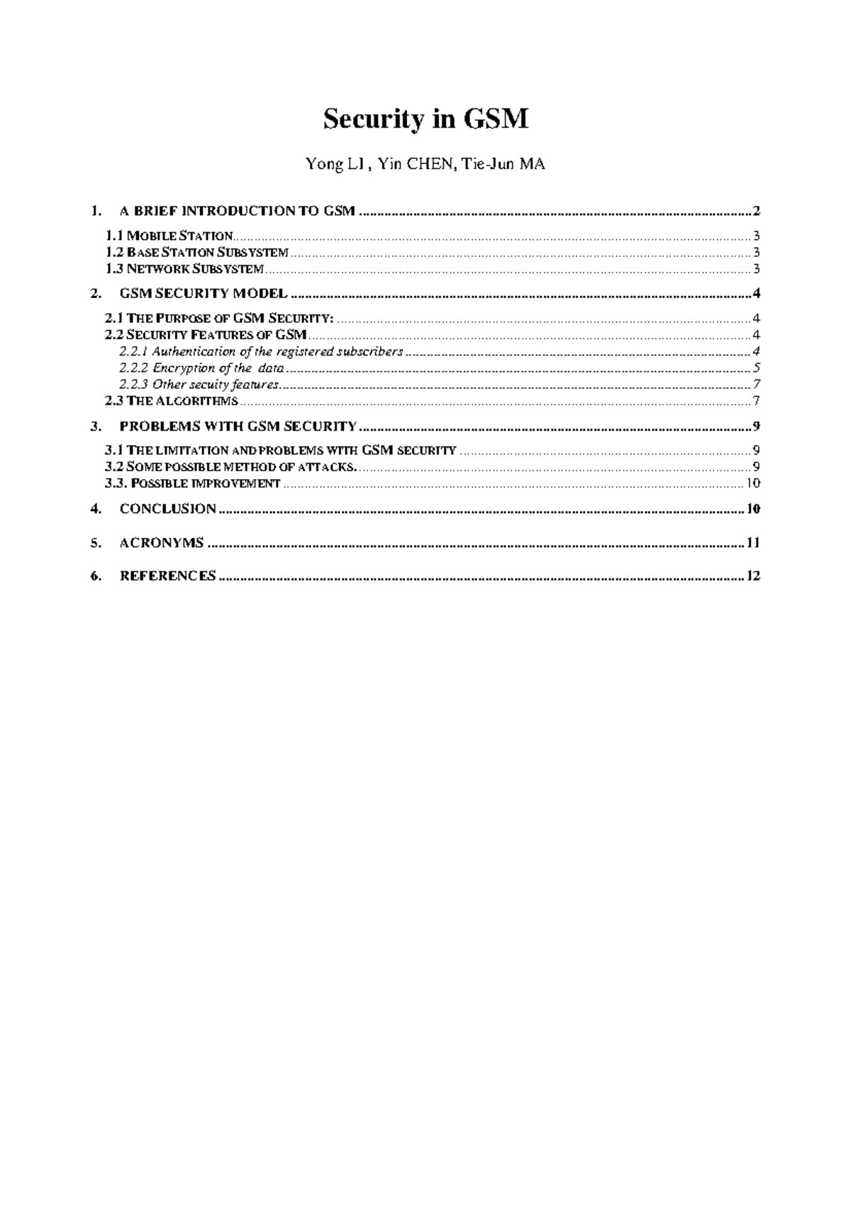 CNS Security in GSM: Comprehensive Overview and Analysis - Studocu