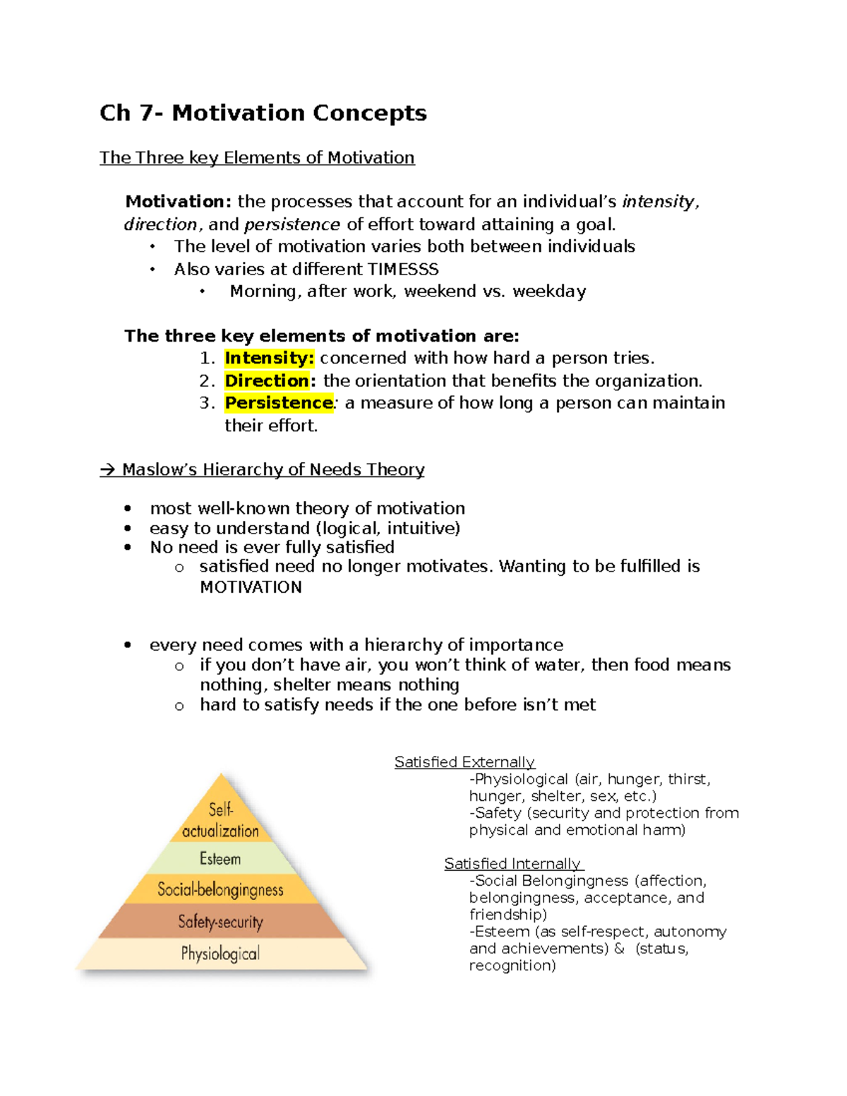 Ch 7 - Motivation Concepts: Theories and Applications in the Workplace ...