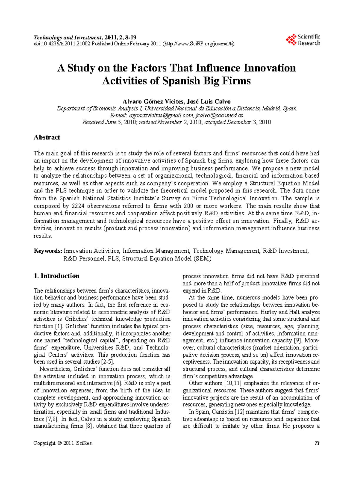 A Study on the Factors That Influence Innovation - Technology and ...