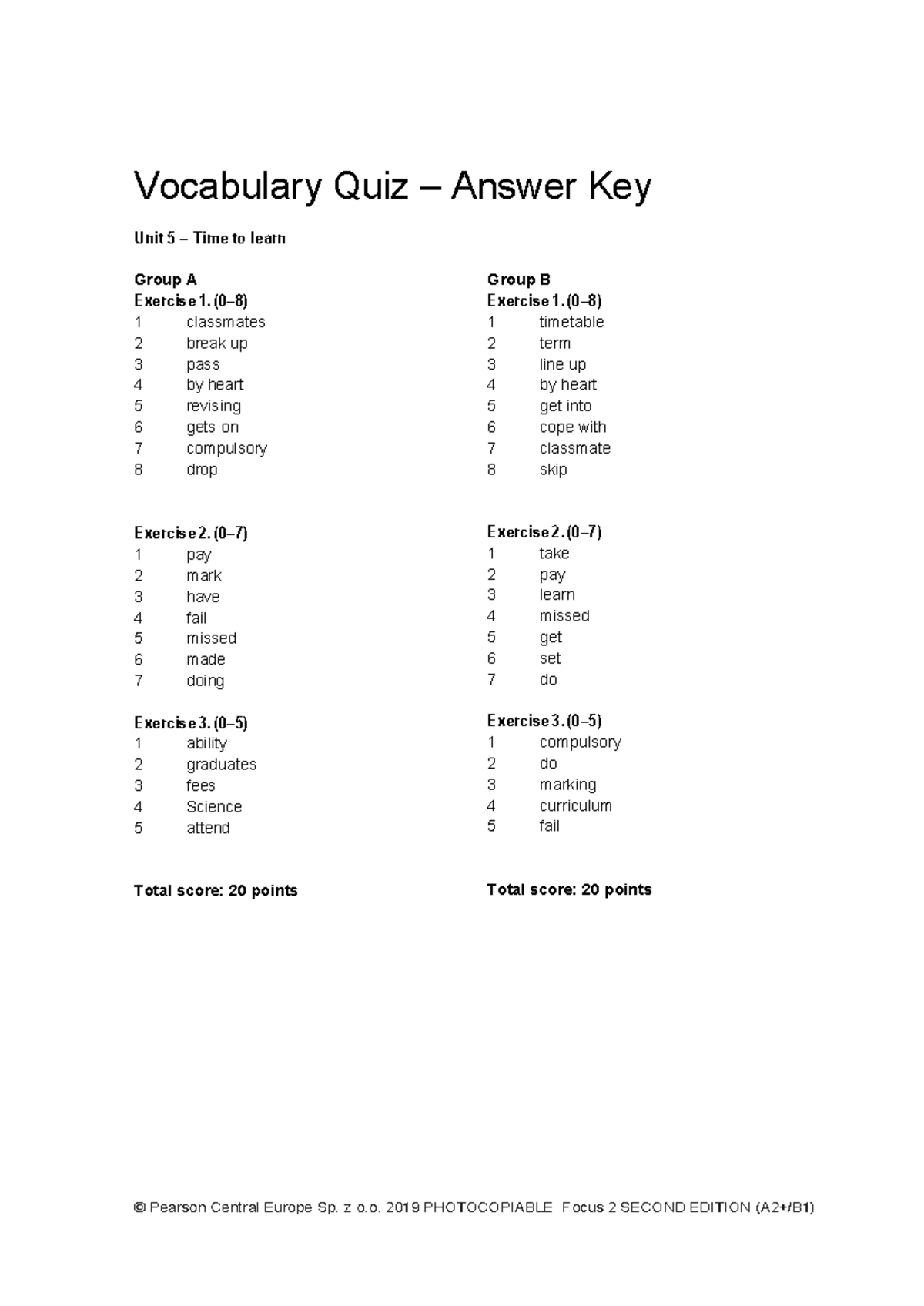 Uzupełnienie do książki: Ćwiczenia z phrasal verbs i wyrażeń