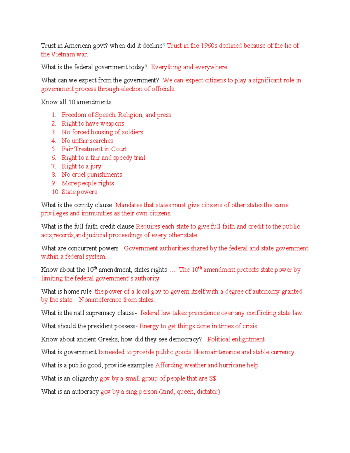 American Government Overview: Key Concepts & Major Cases (POL 101 ...