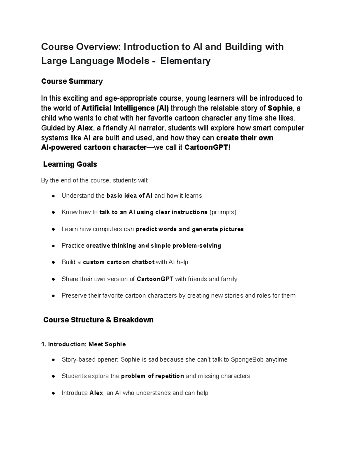 Course Overview: Intro to AI & Building Large Language Models ...