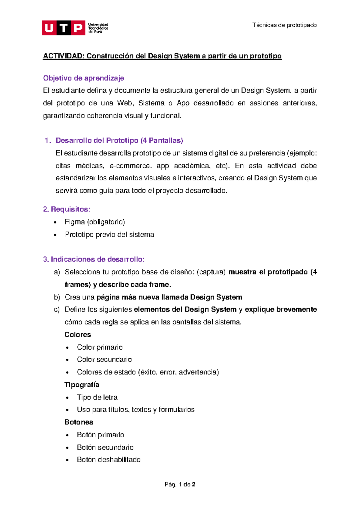 S11 S2 - Actividad: Construcción del Design System y Prototipo - Studocu