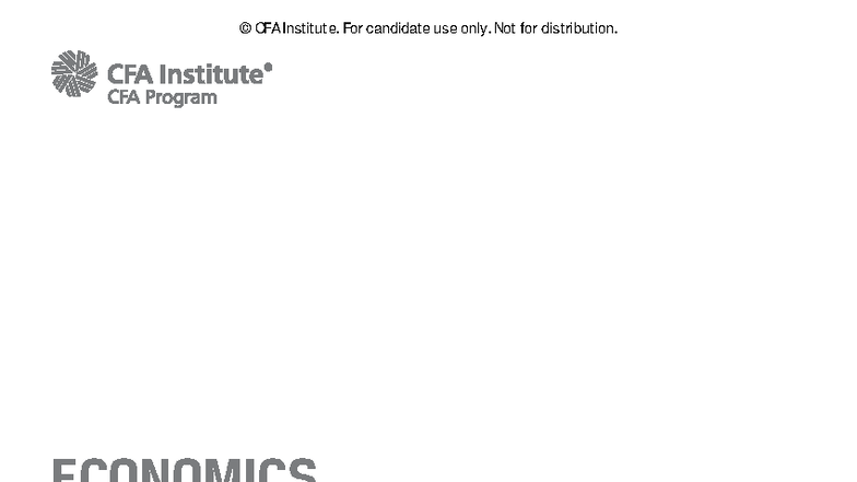 CFA Level 1 Economics Curriculum 2025 - Volume 2 Study Guide - Studocu