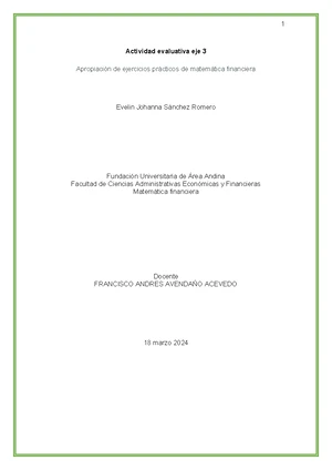 Apropiación de ejercicios prácticos de matemática financiera ...