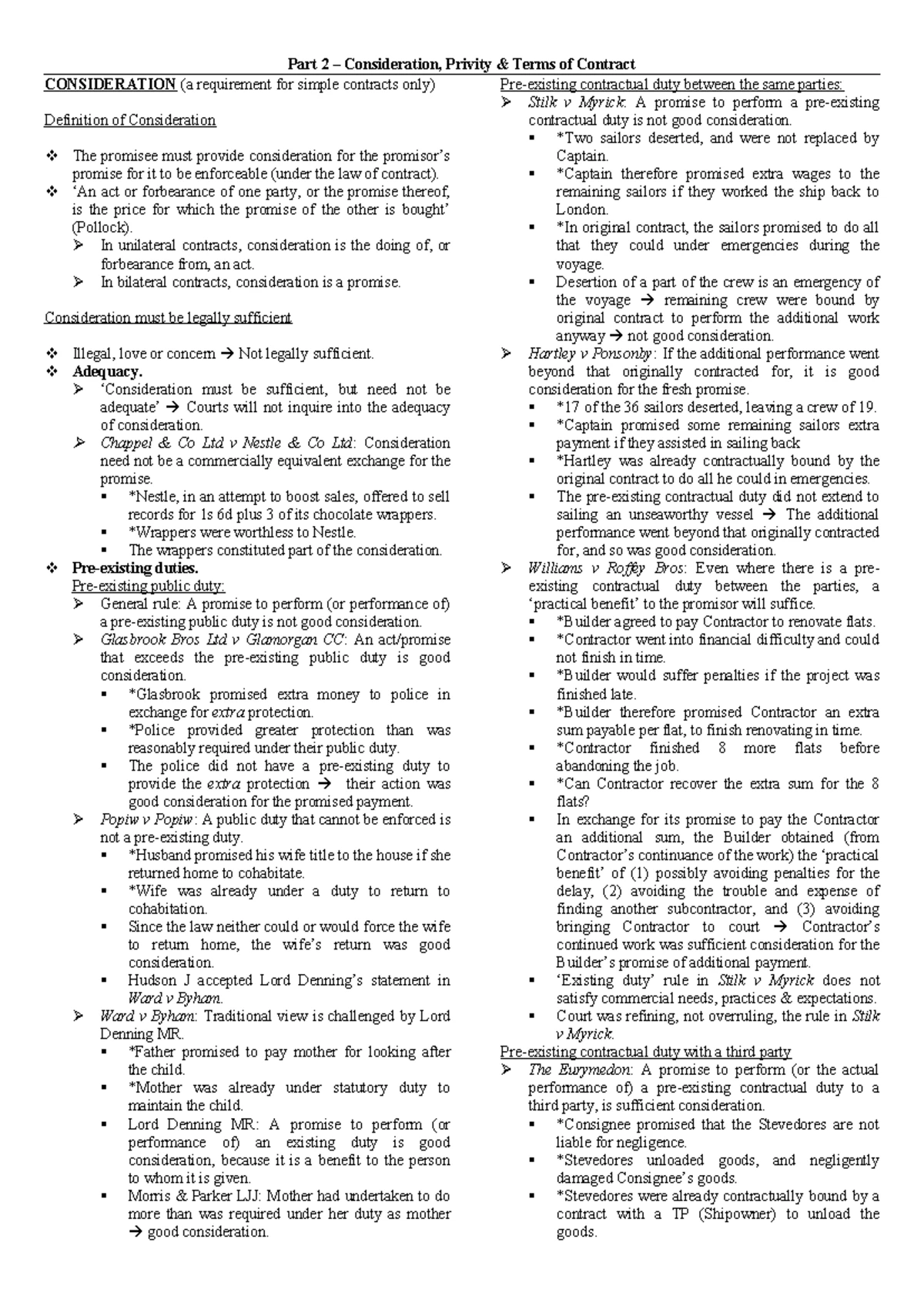 Revision Session Notes for Modules 1 & 2: Estoppel & Legal Principles ...