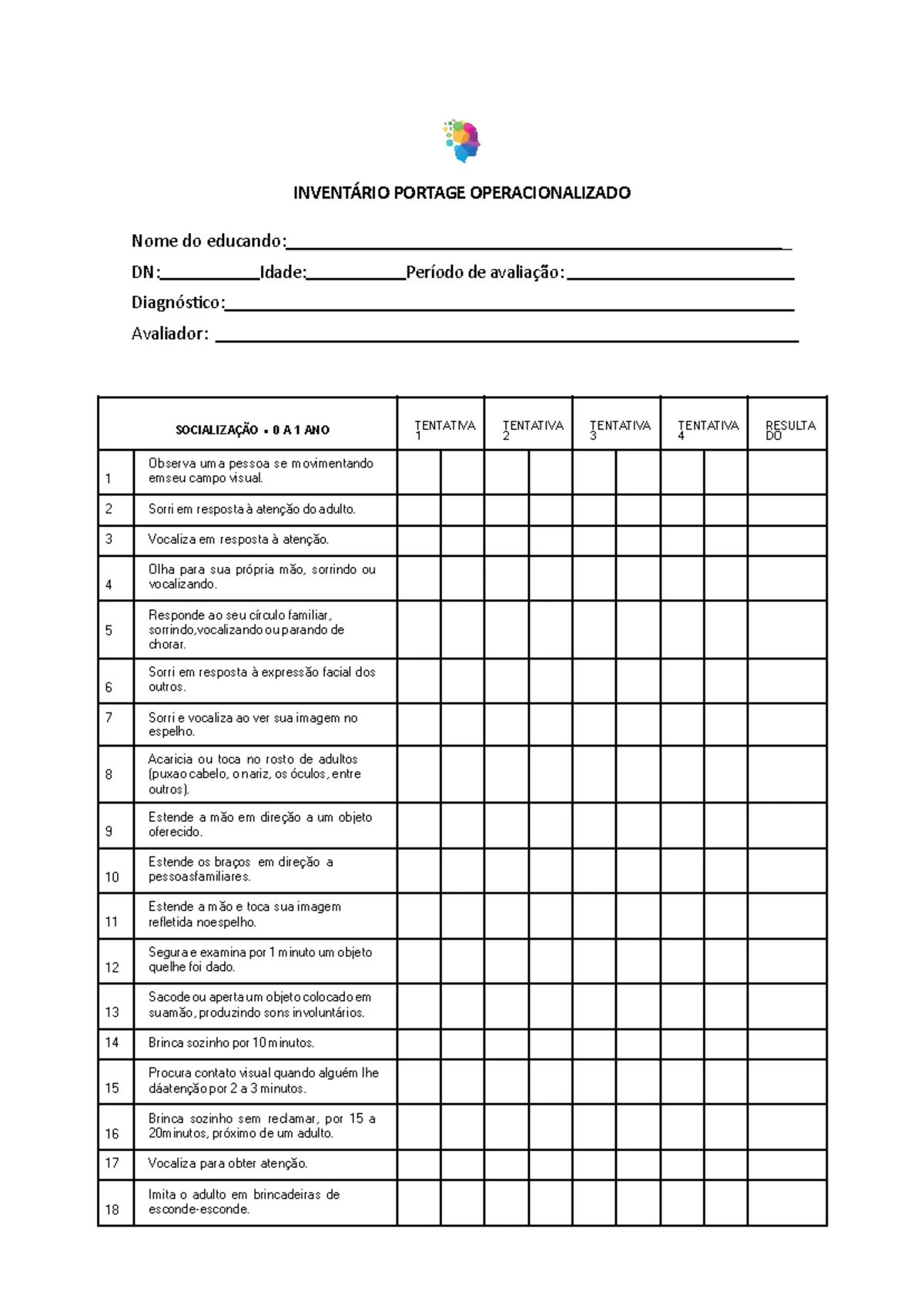 M-CHAT - Checklist para Diagnóstico de Autismo em Crianças - Studocu