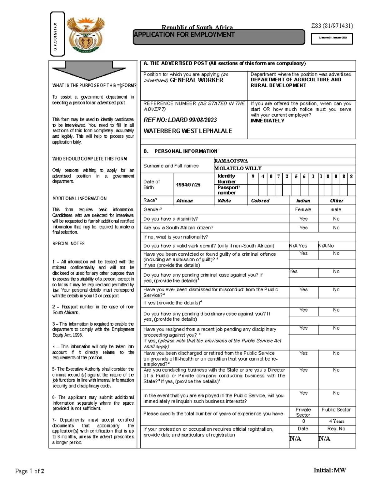 MY Z83 (1)-1 - cbhfnmfmfjfufyft - Republic of South Africa Z83 (81/ ...
