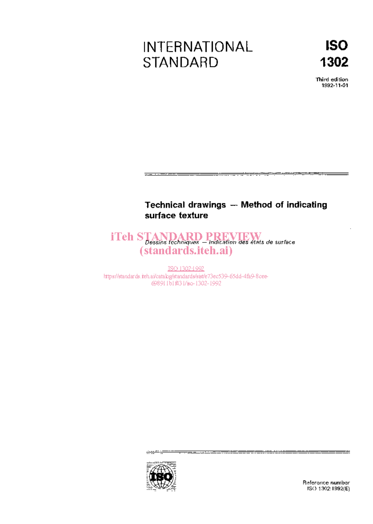 ISO 1302:1992 - International Standard for Surface Roughness Symbols ...