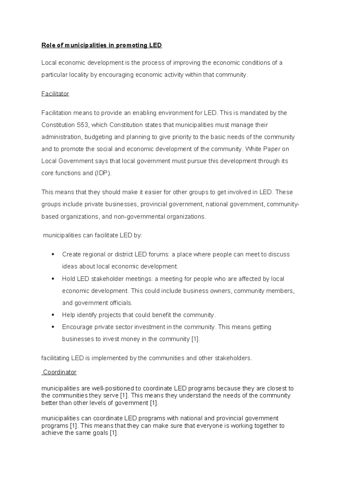 MUN 101: Role of Municipalities in Promoting Local Economic Development ...