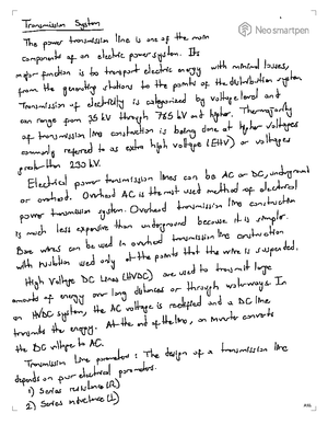 Week12 3 Notes - 123456ty7uy - Power transmission and distribution - 7 ...