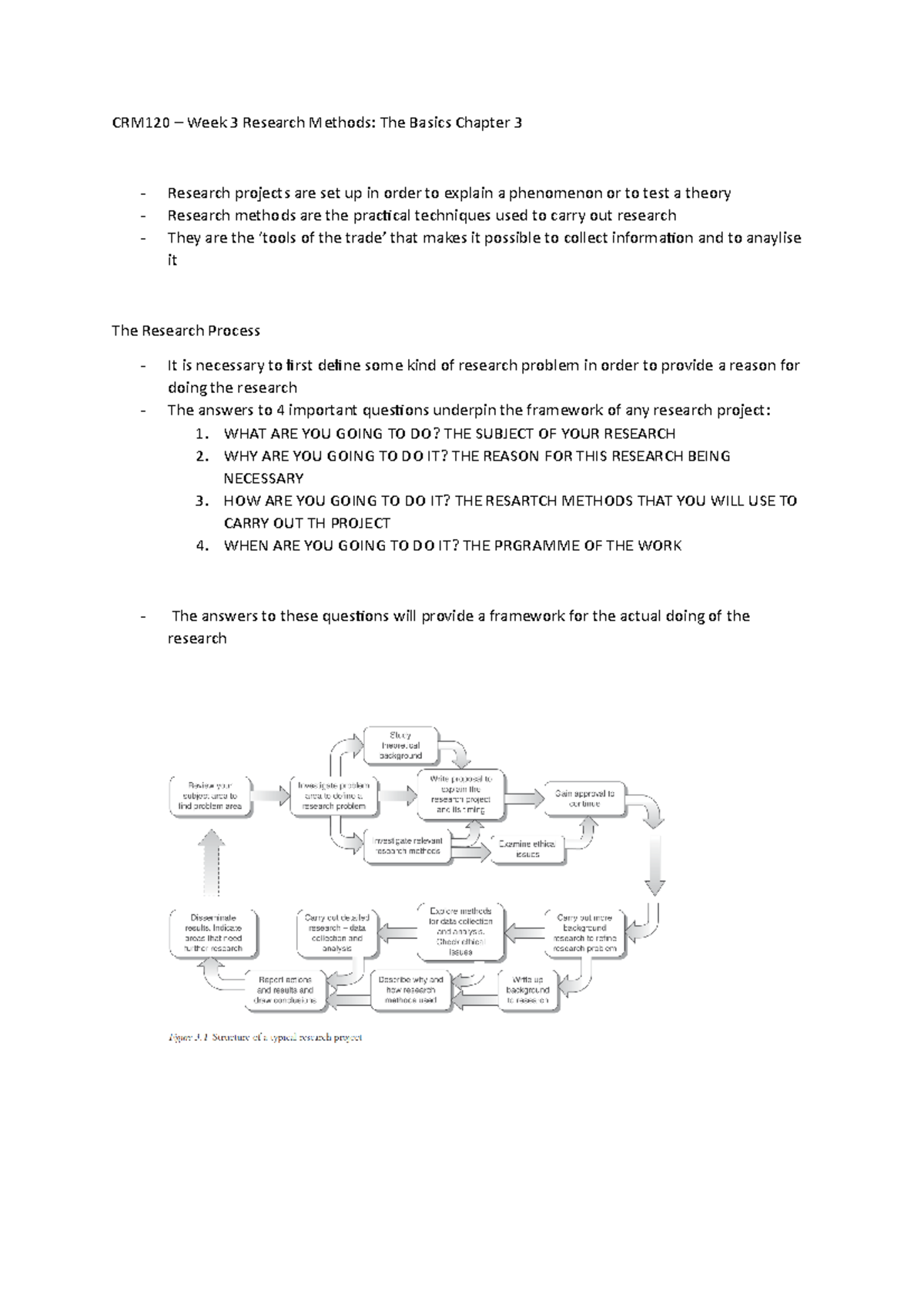 Week 3 Notes - Textbook - CRM120 Week 3 Research Methods: The Basics ...