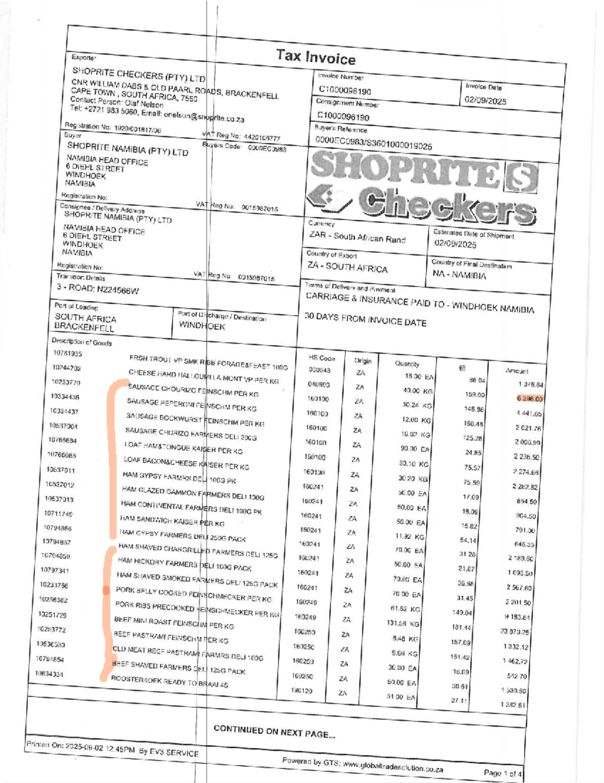Shoprite Namibia Invoice - Tax Invoice Details and Summary - Studocu