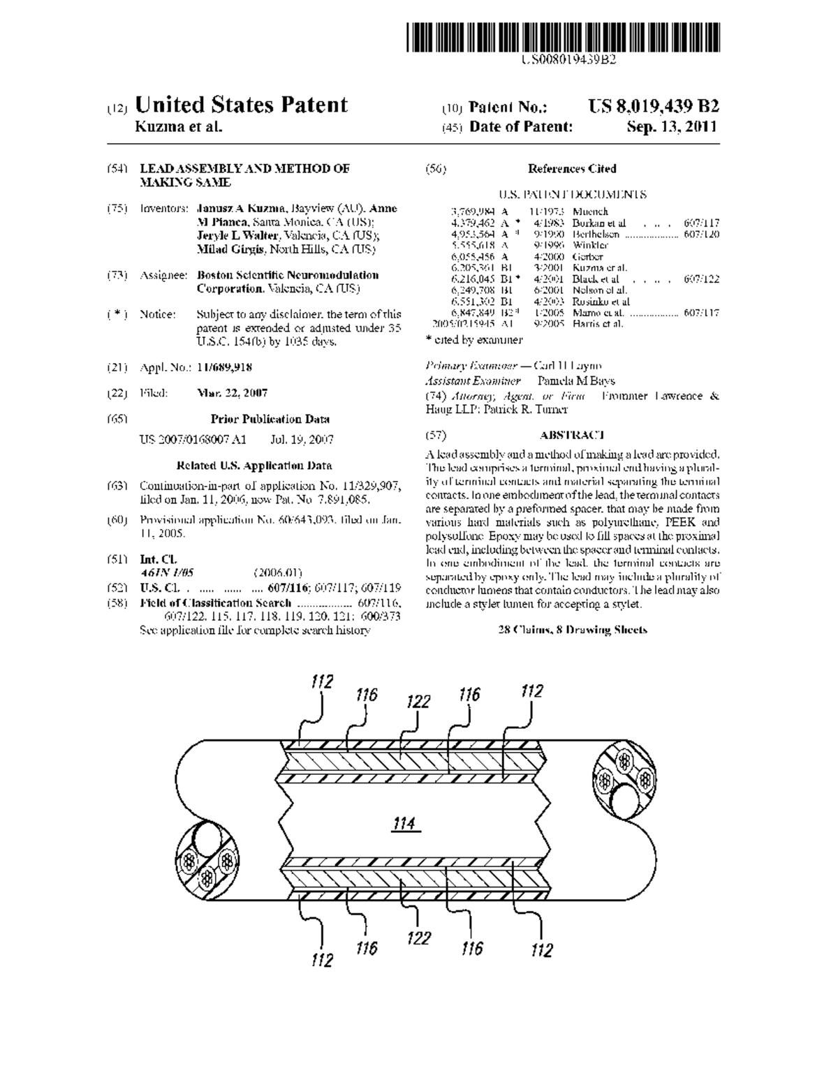 Lead Assembly and Method of Making Same - US008O19439B2 - Studocu