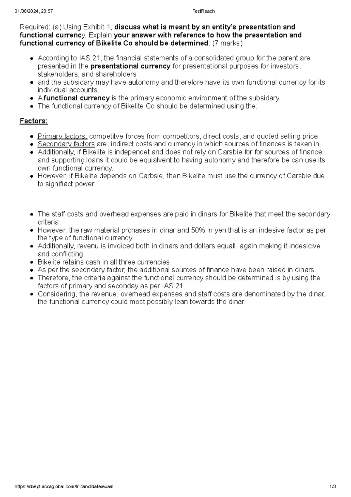23:57 TestReach Practice Questions on Functional Currency & Goodwill ...