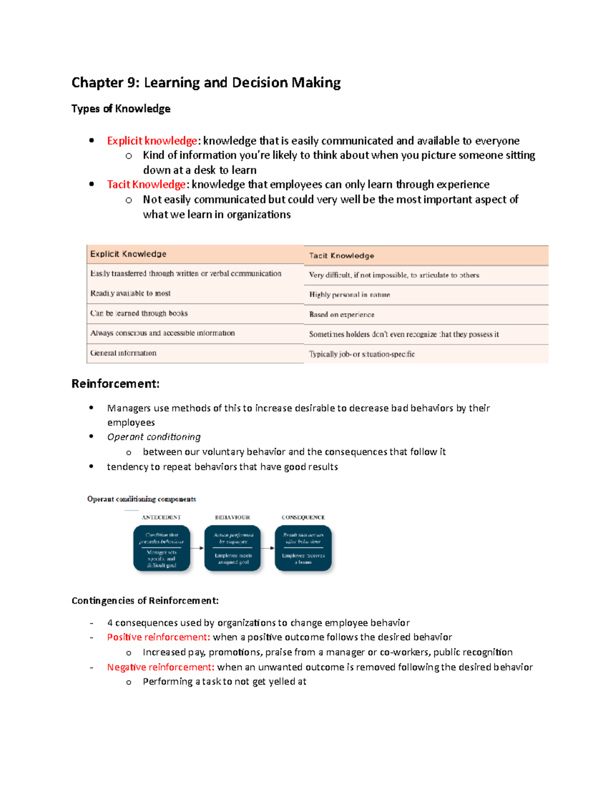 Course Code: [Your Course Code Here] - Chapter 9: Learning & Decision ...