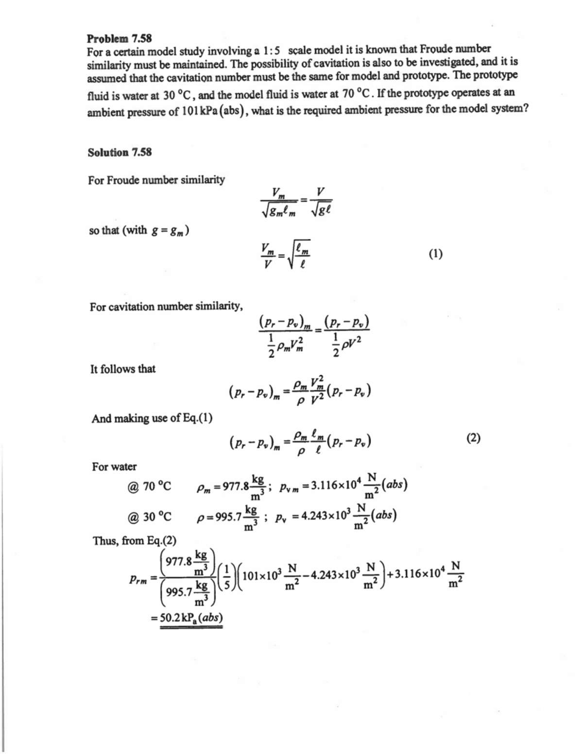 Fluid Dynamics Model Study: Froude & Cavitation Analysis (ENGR 101 ...