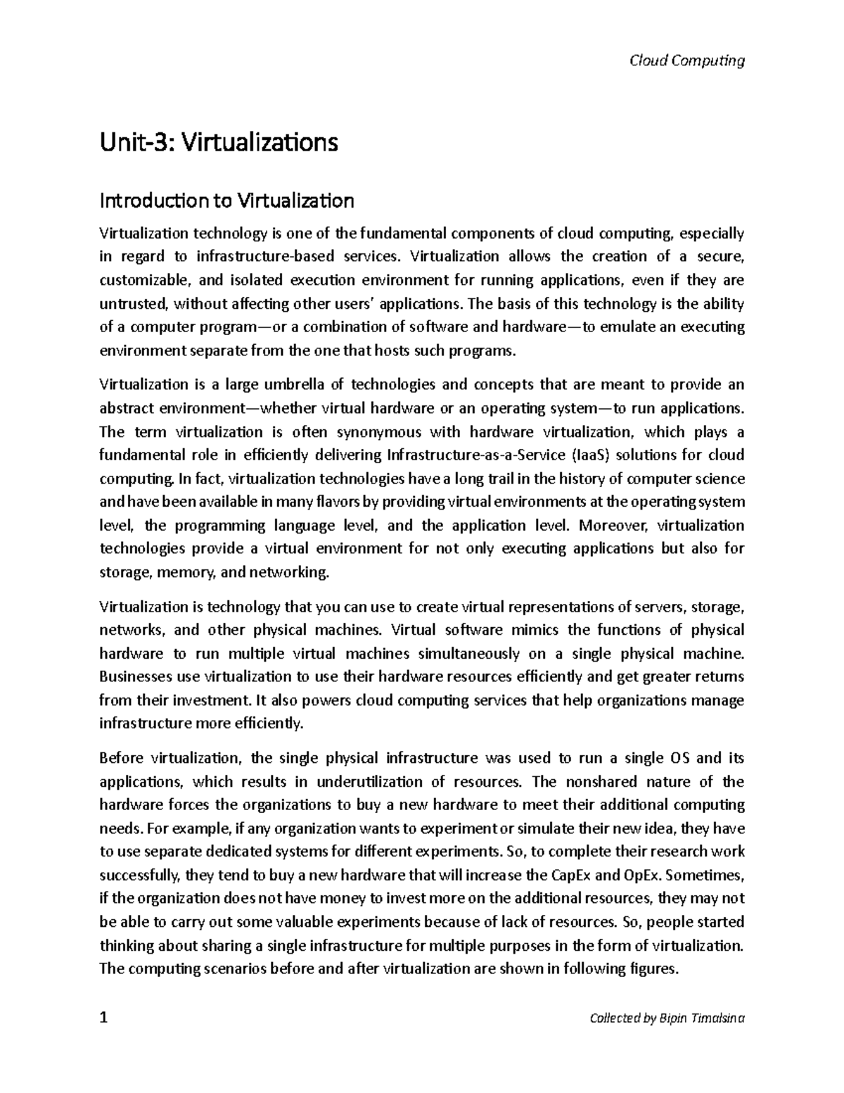 Cloud Computing (Unit3) - Introduction to Virtualization Techniques ...