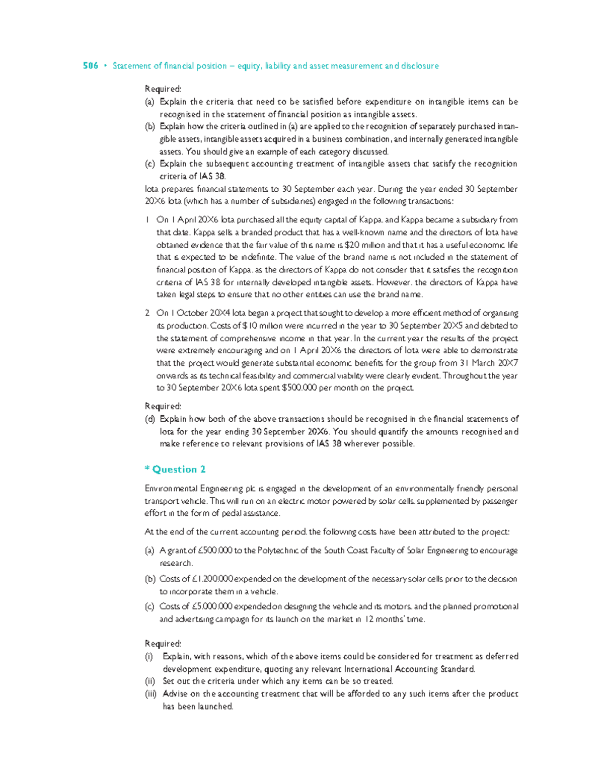 Financial Accounting and Reporting: Intangible Assets Analysis (106 ...