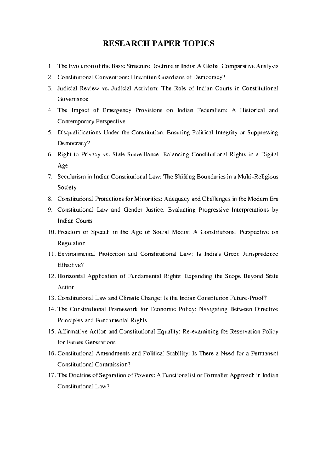 Research Paper Topics - RESEARCH PAPER TOPICS The Evolution of the ...