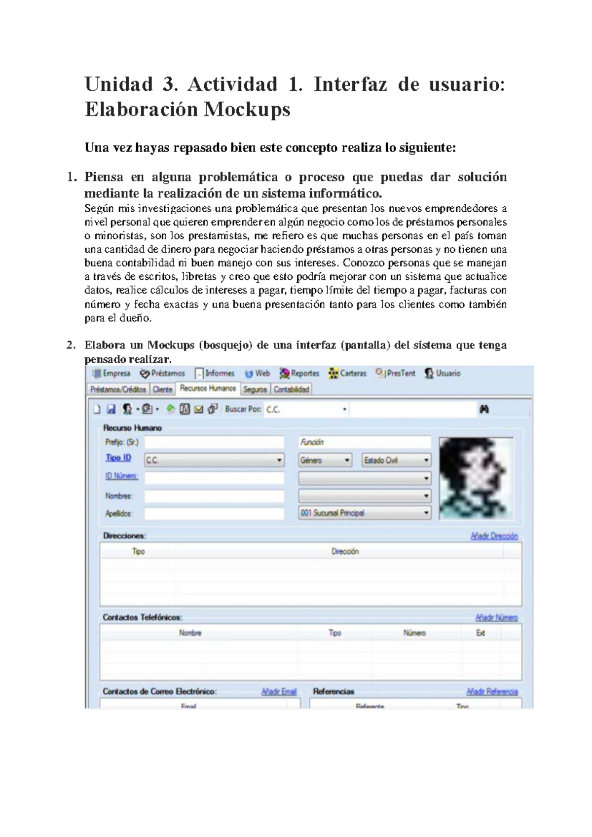 Unidad 3: Actividad 1 - Mockups de Interfaz para Sistema de Préstamos ...