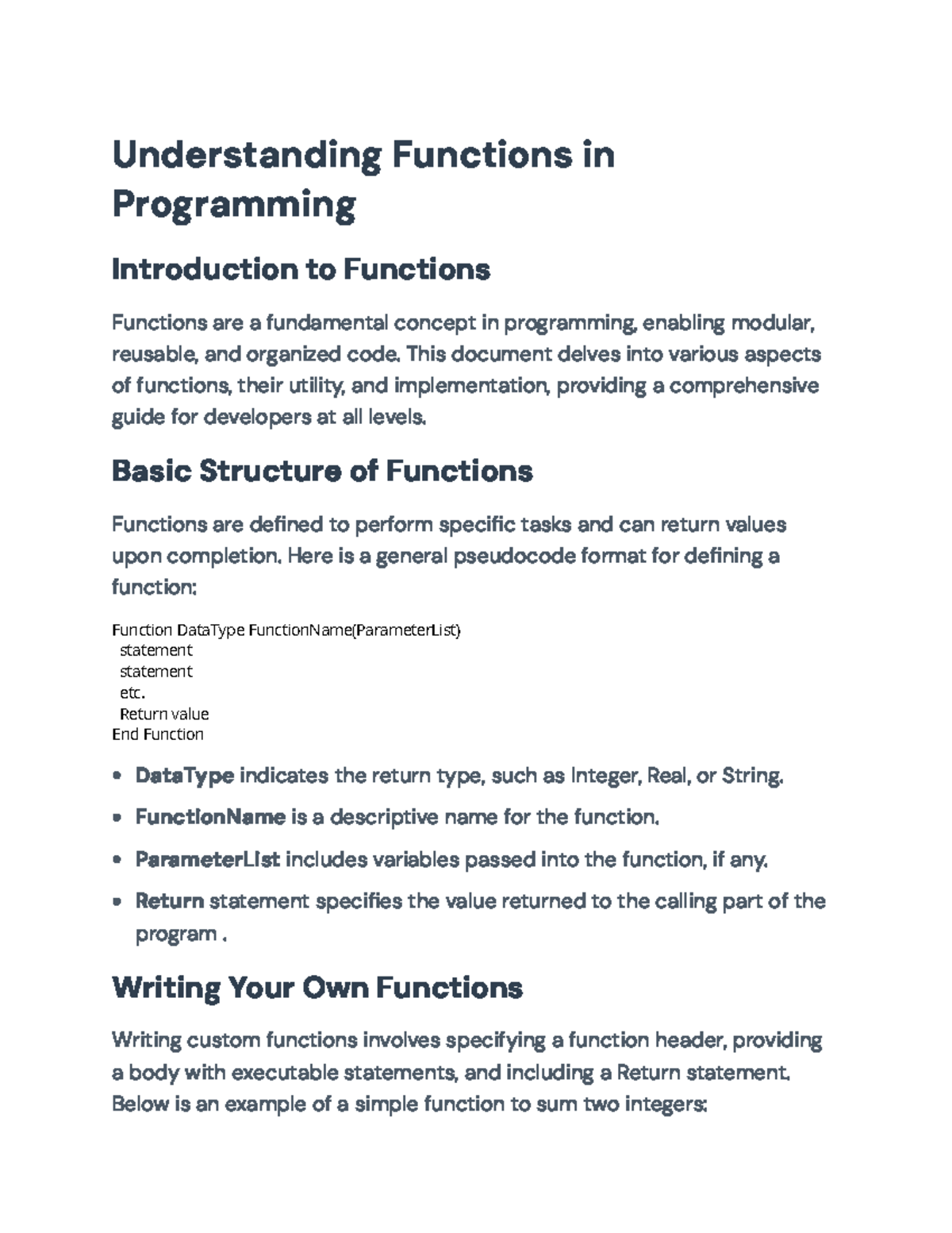 Programming Functions: A Comprehensive Guide with Examples ...