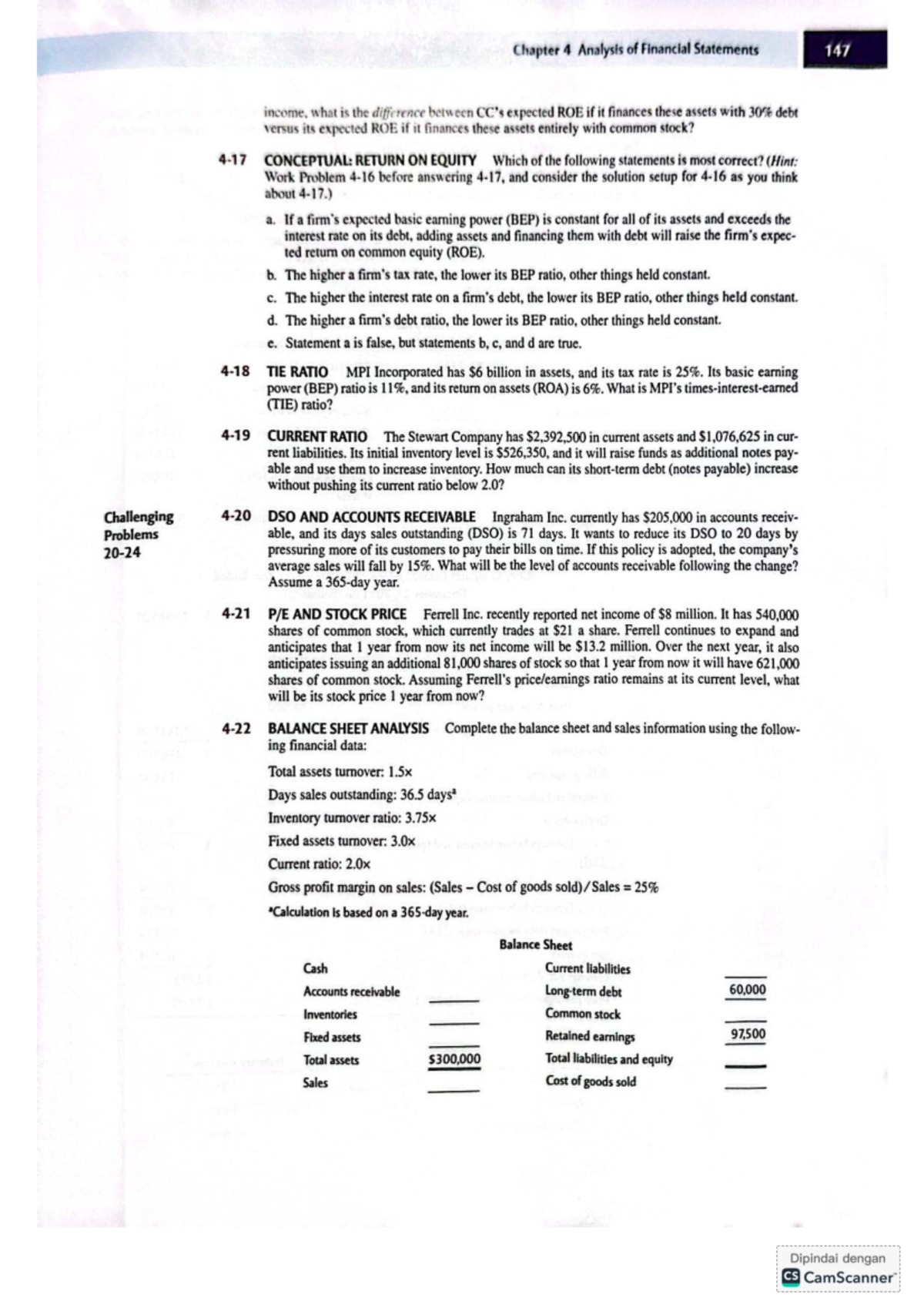 Chapter 4: Financial Statement Analysis & Ratios (AF 1) - Studocu