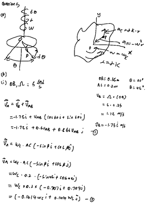 Dynamics Assignment 4: Motion Analysis and Kinematics (EMD3M4R) - Studocu