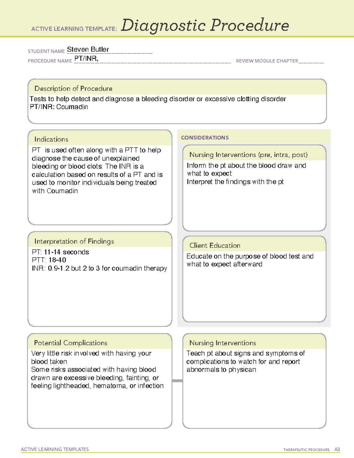 PT-INR definition and explanation of medication - ACTIVE LEARNING ...