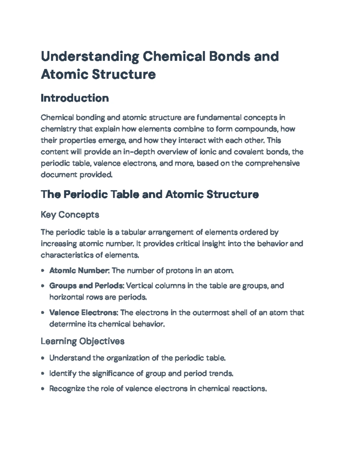 Ionic and Covalent Bonds: Key Concepts for Chem 101 Exam Prep - Studocu