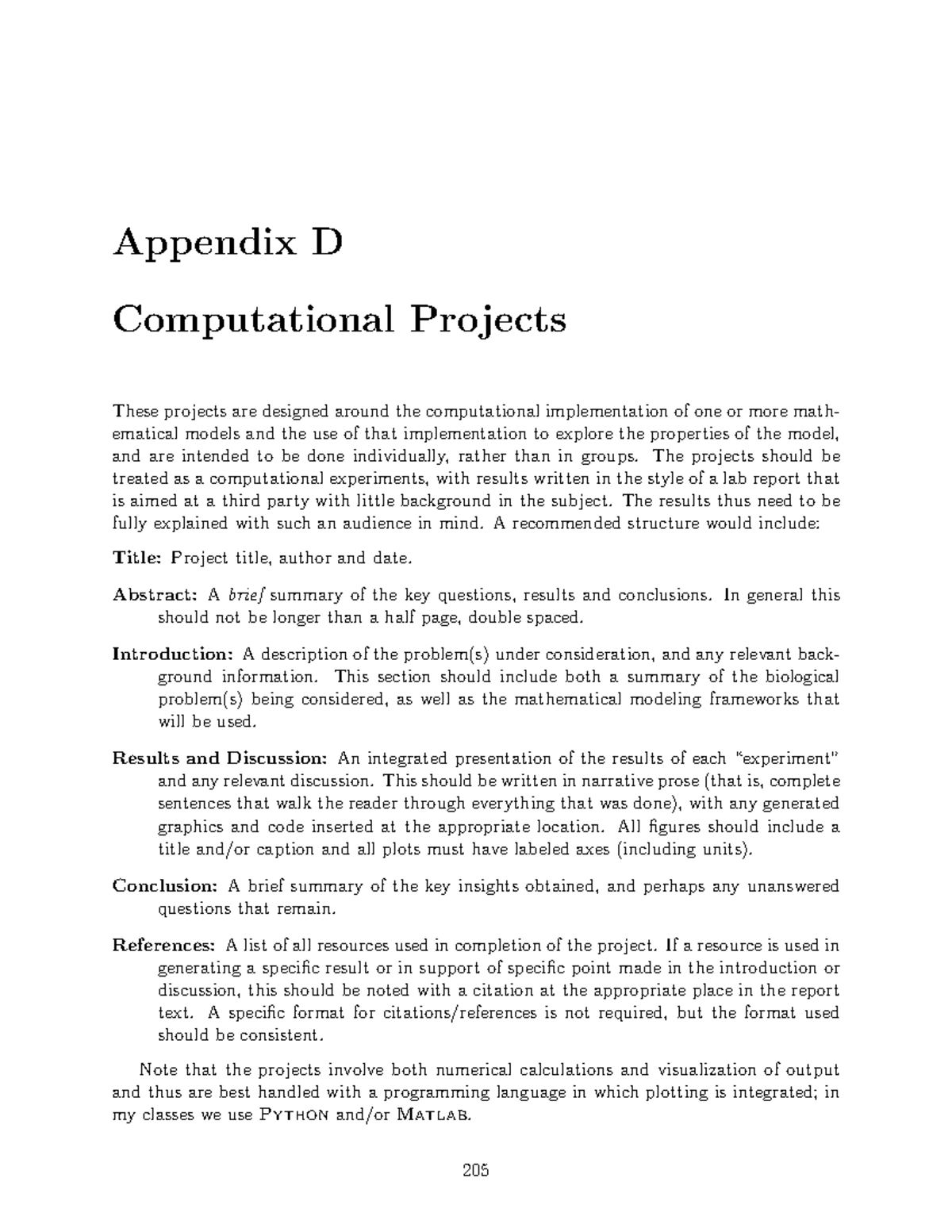 Appendix D: Computational Projects Introduction (MAT 205) - Studocu