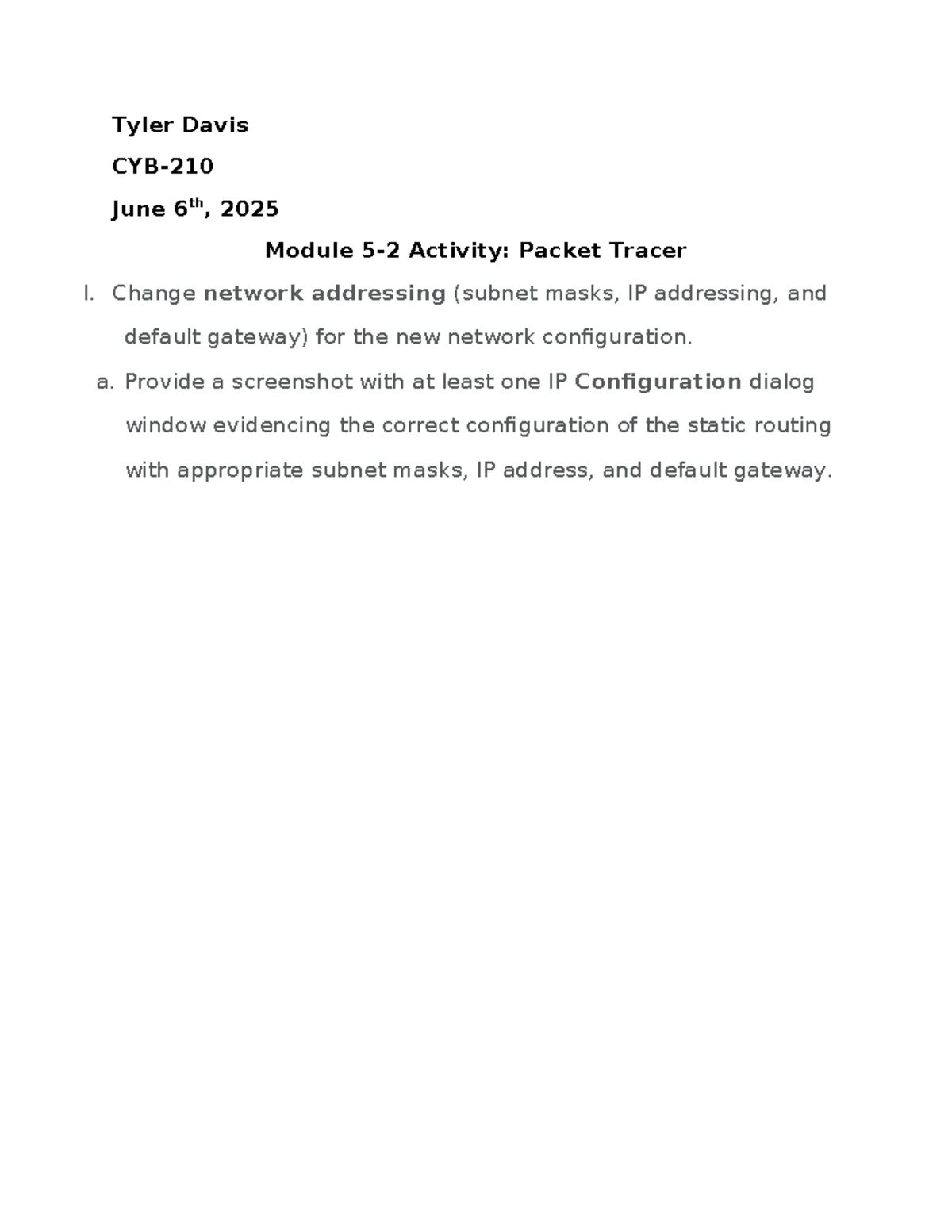 CYB 210 Module 4 Network Configuration Scavenger Hunt Activity Guide ...