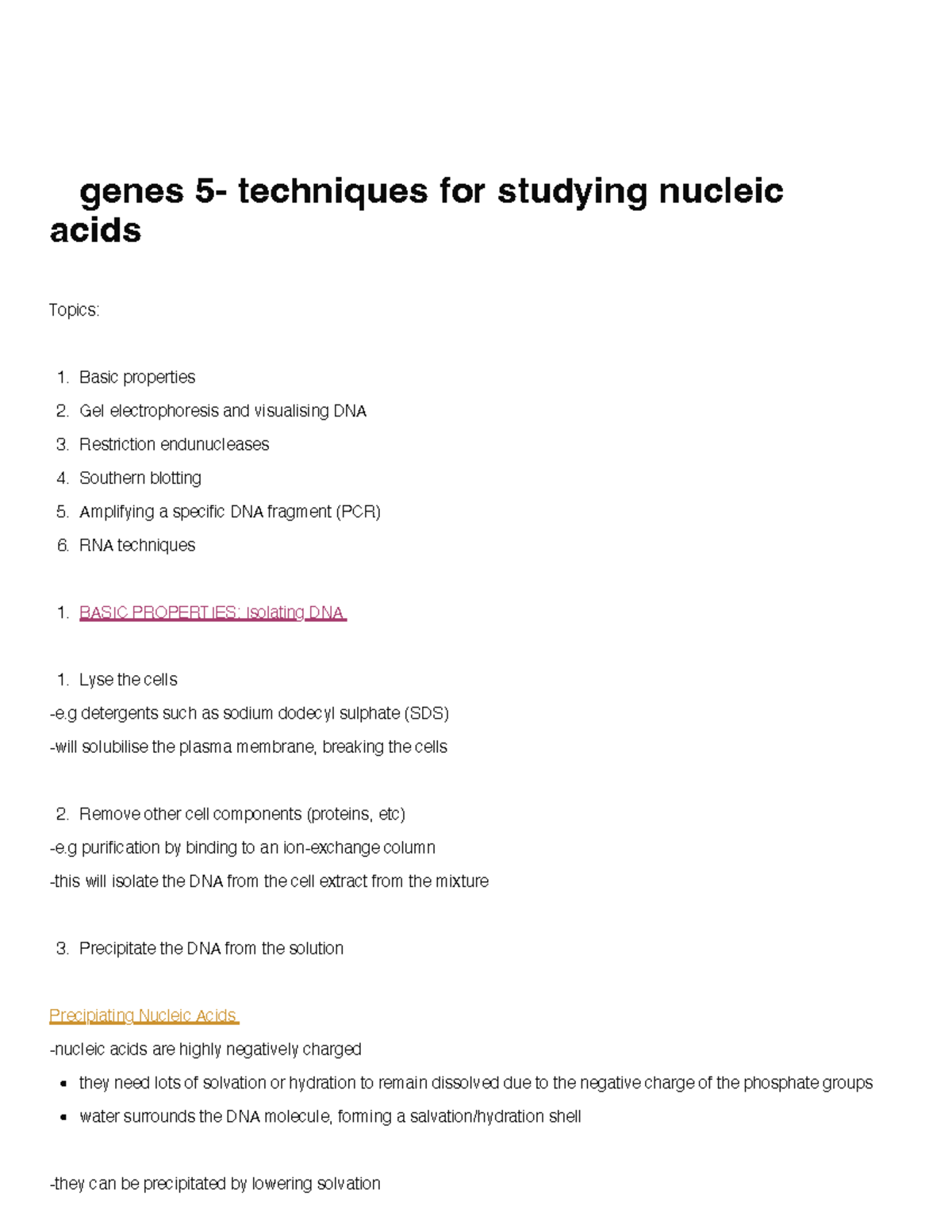 Genes 5: Techniques for Studying Nucleic Acids in Molecular Biology ...