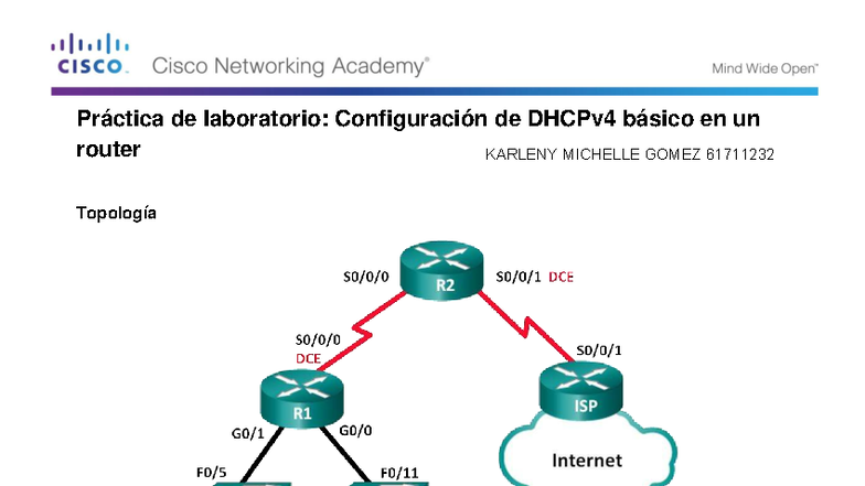 Práctica de Laboratorio 8.1.2.4: Configuración Básica de DHCPv4 en ...