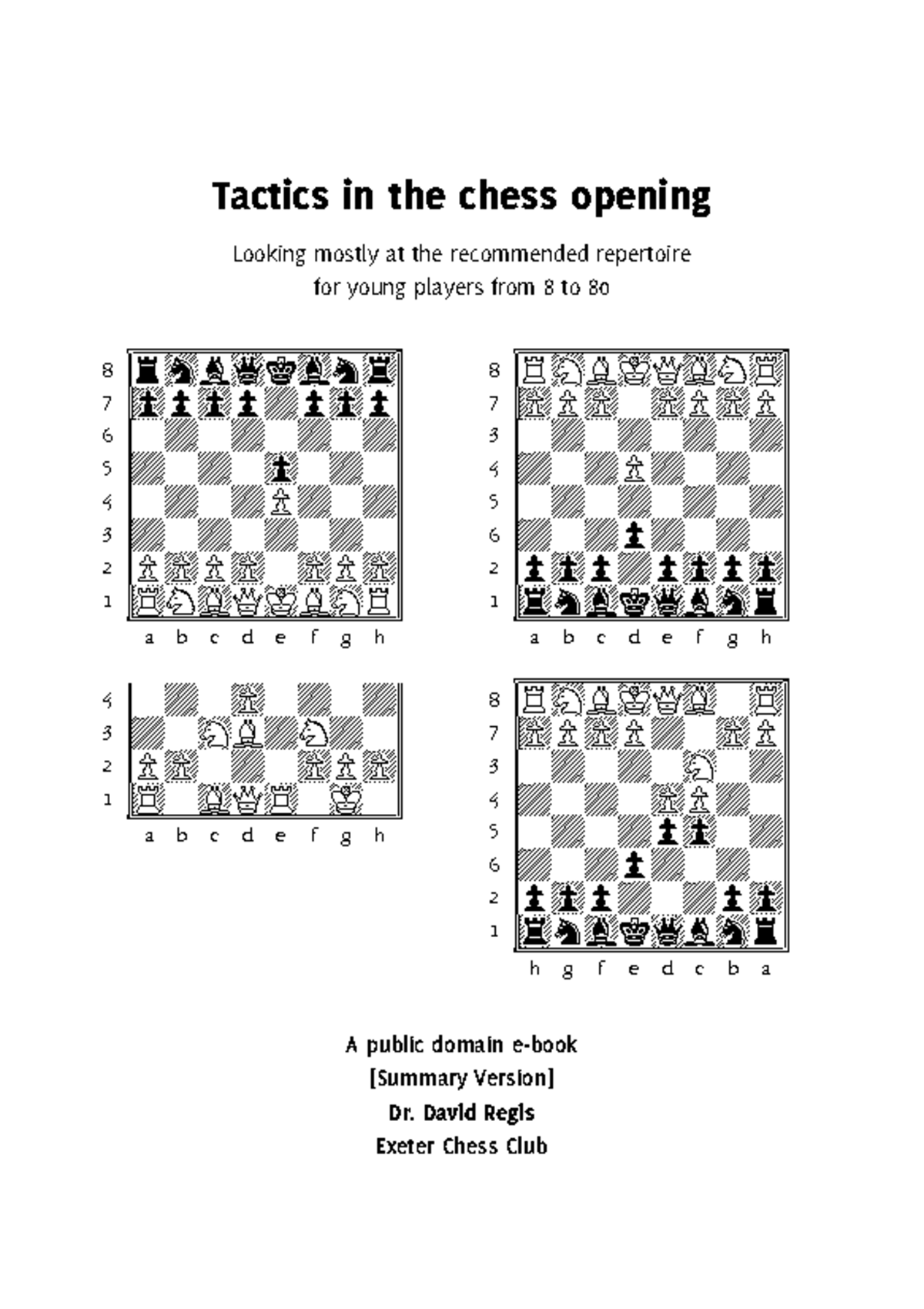 Tactics in Chess Openings: A Guide for All Ages - Exeter Chess Club ...