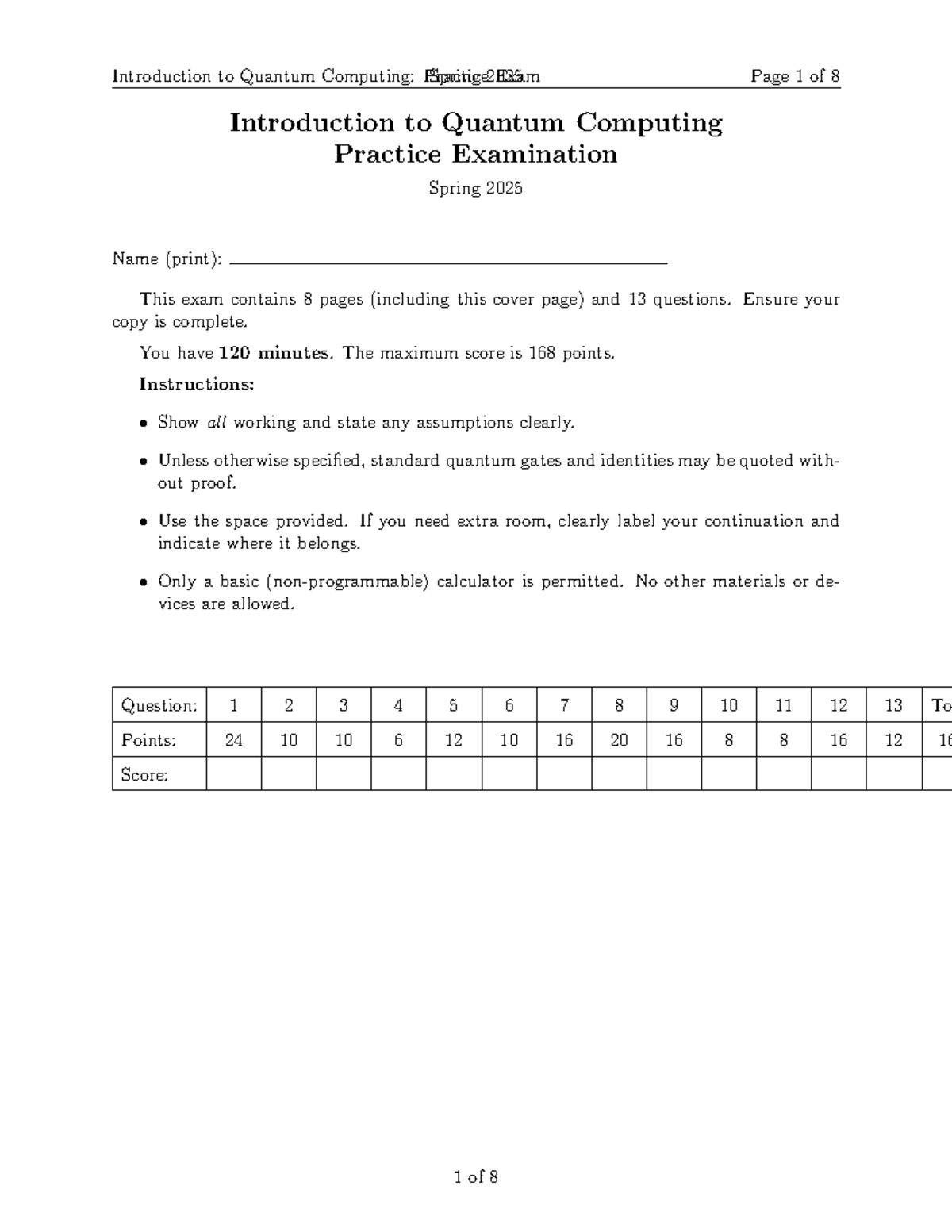 Practicequantum - Practice for First Year Seminar Quantum ...