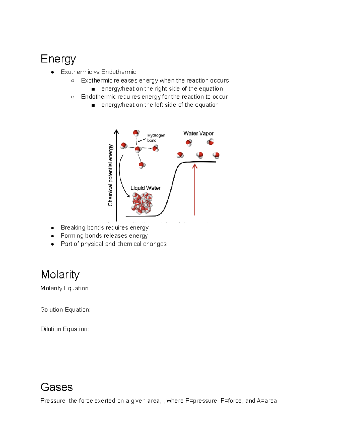 Chem 103 Exam #2 Study Guide - Energy Exothermic vs Endothermic ...