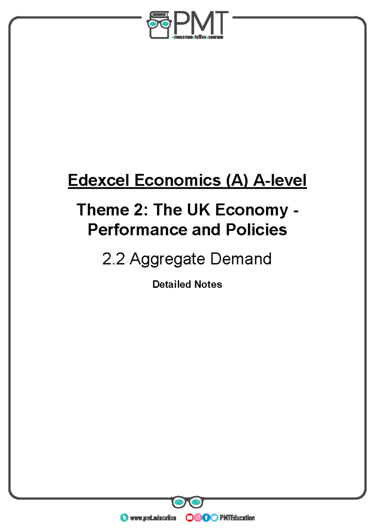 2.2. Aggregate Demand ( Macro) - Edexcel Economics (A) A-level Theme 2 ...