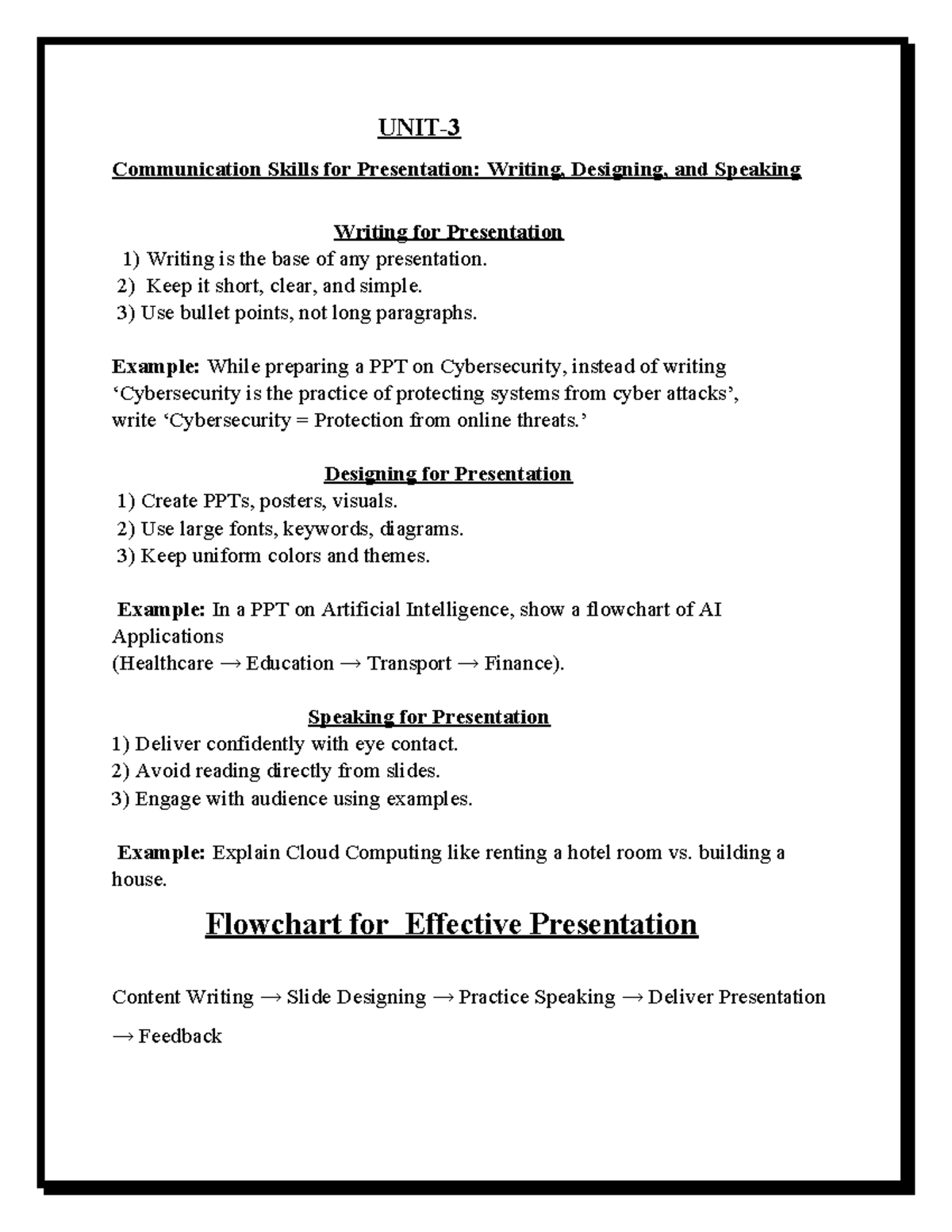 TC 101: Communication Skills for Effective Presentations and Thesis ...