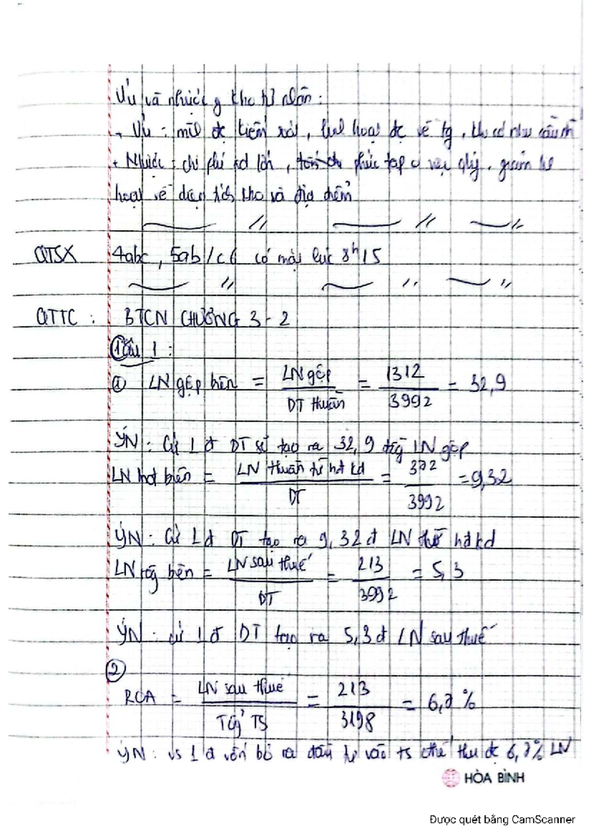 Btcn Chương 3 - Tài Liệu Học Tập (BTY 101) - Studocu