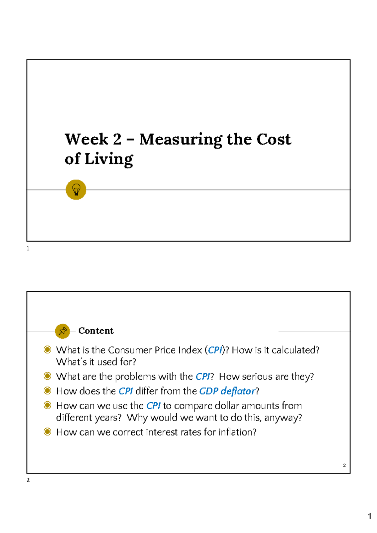 PDF Week2 Measuring Cost Of Living - Week 2 – Measuring the Cost of ...