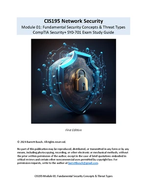 Cybersecurity - Study Notes & Assignments - Studocu